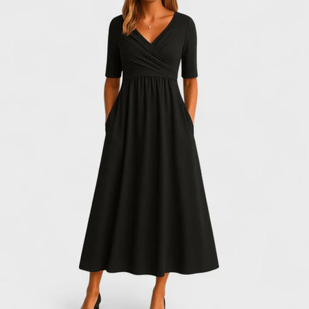 Robe Midi à Col V