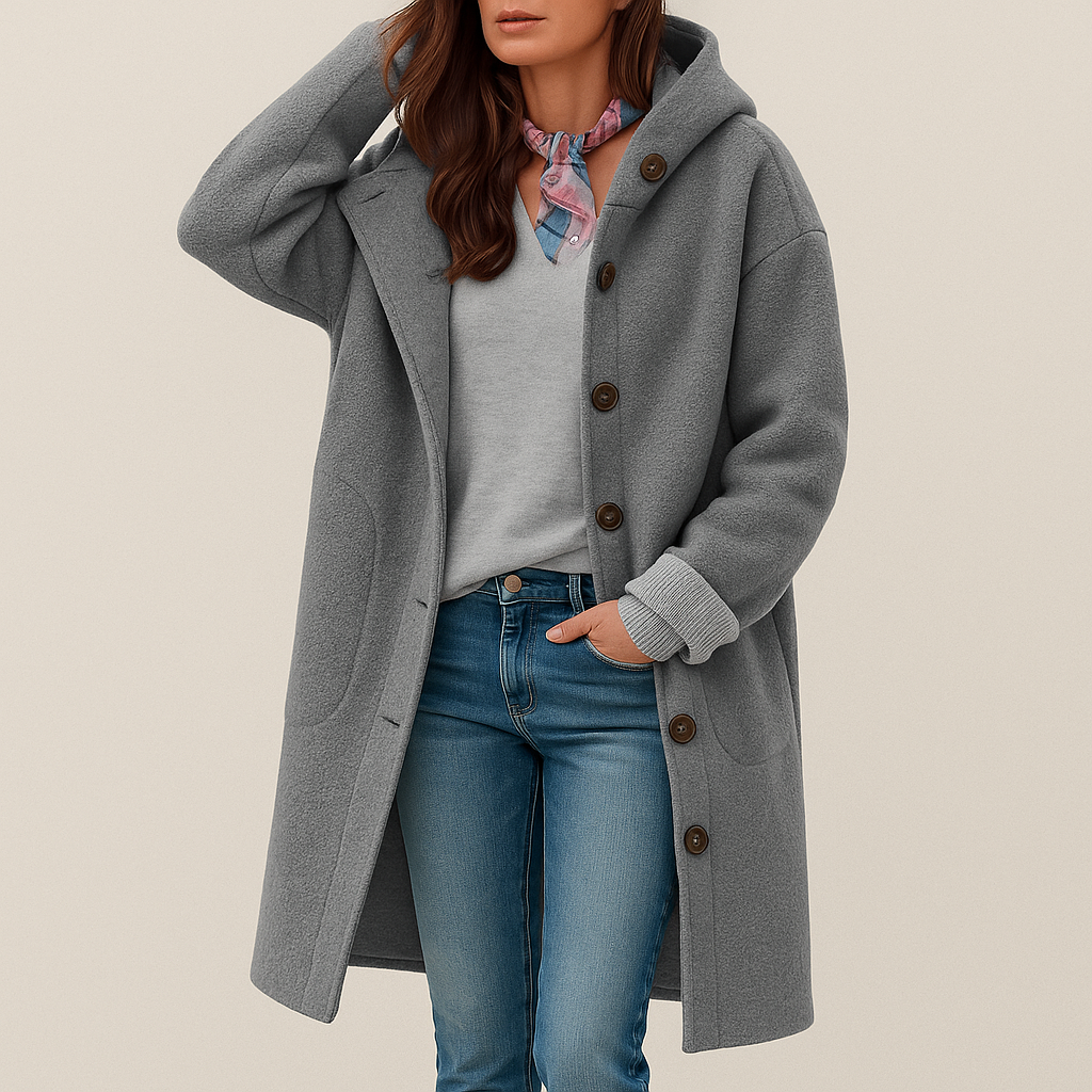 Jessica™ - Long Sleeve Hooded Cardigan Top